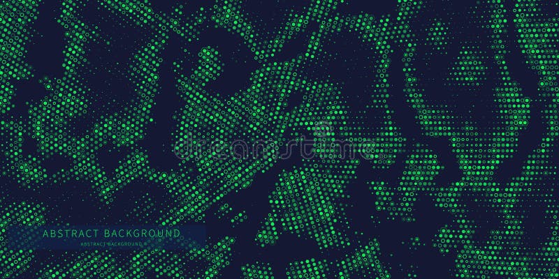 Абстрактный фон от зеленого полутонового шестиугольного узора на темно-синем. Для градиента текстурного винтажа для графики бесплатная иллюстрация
