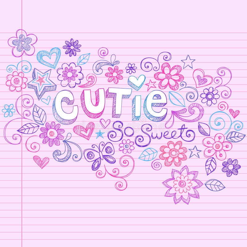 абстрактными рука cutie нарисованная doodles схематичная иллюстрация вектора абстрактными рука cutie нарисованная doodles схематичная иллюстрация вектора