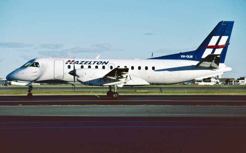 HAZELTON AIRLINES SAAB 340B CN 205 . Taken on June 1 , 1976 . HAZELTON AIRLINES SAAB 340B CN 205 . Taken on June 1 , 1976 .