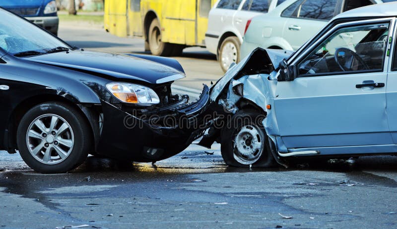 Car accident on the road. Car accident on the road