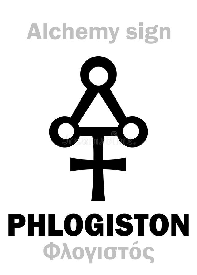 алхимия : phlogiston phi lambda omicron gamma iota sigma tau sigmaf бесплатная иллюстрация