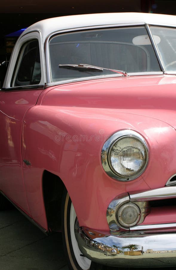 American pink car. American pink car