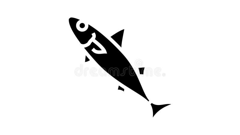 анимация значка chub mackerel glyph бесплатная иллюстрация
