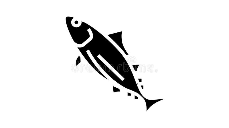 анимация значка 'skipJack tuna glyph иллюстрация вектора