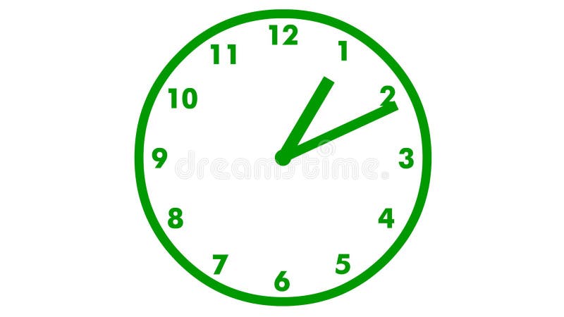 анимированные часы. зеленые часы. ручки быстро поворачиваются. концепция сроков. петлевое видео.
