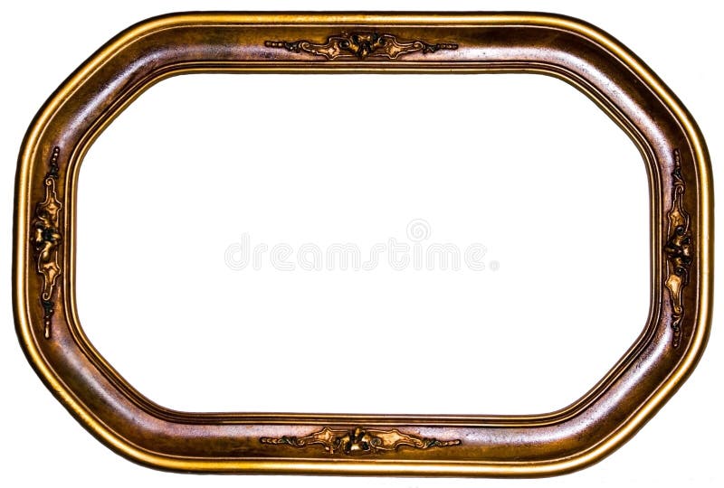 Decorative antique oval style picture frame with embellishment. Decorative antique oval style picture frame with embellishment.