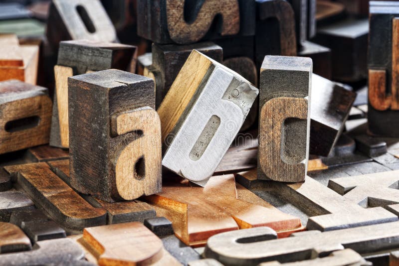 Античные блоки печатания letterpress, abc писем стоковое фото Античные блоки печатания letterpress, abc писем стоковое фото