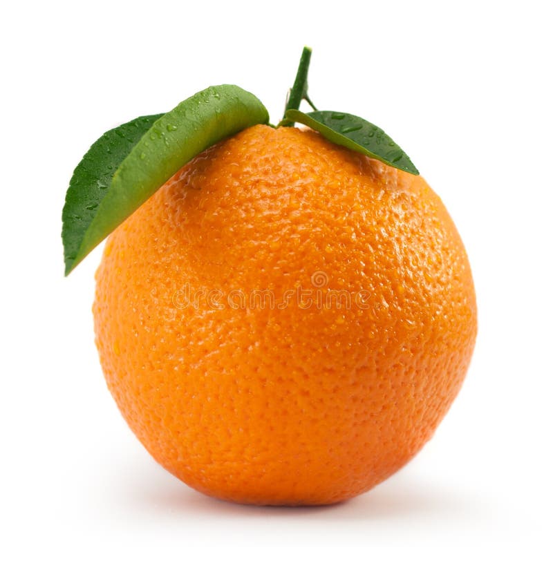 Апельсин с лист