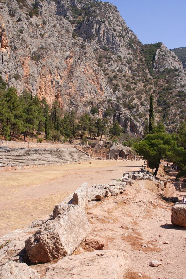 ареальный delphi Греция историческая стоковые фото