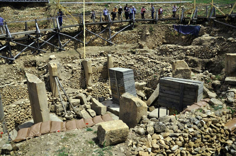 Археологические раскопки виска Göbekli Tepe ` s мира самого старого стоковая фотография rf Археологические раскопки виска Göbekli Tepe ` s мира самого старого стоковая фотография rf