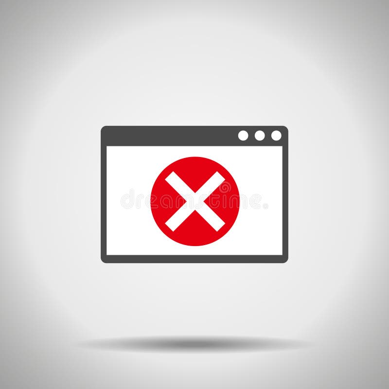 Бдительный значок окна Окно ошибки иллюстрация штока Бдительный значок окна Окно ошибки иллюстрация штока