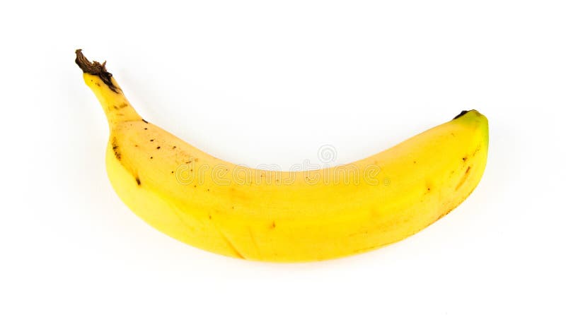 Yellow banana on white background. Yellow banana on white background.