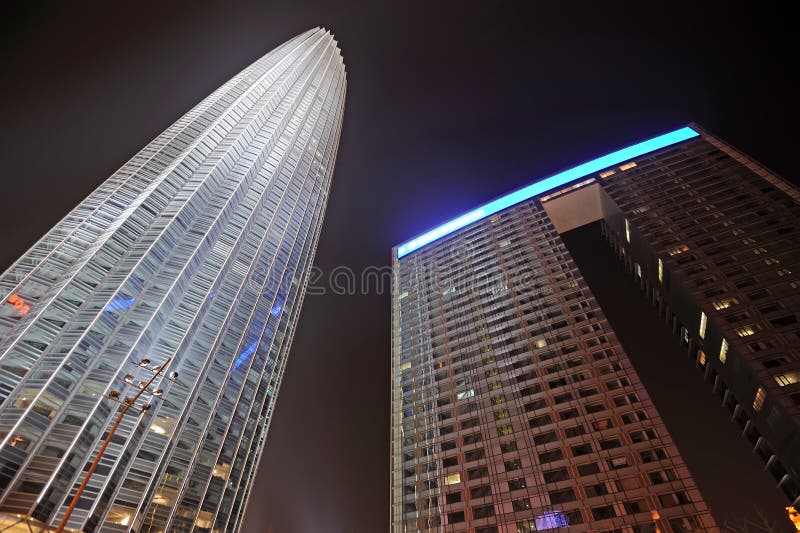 The Tianjin Tower, or Jin Tower or Tianjin World Financial Center is a modern supertall skyscraper located in the Heping Business District of Tianjin, China, on the banks of the Hai River. The mixed-use tower is 336.9 metres (1,105 ft) tall and contains 74 floors above ground and 4 below[2], with an observation deck at 305.2 metres (1,001 ft). The area of the glass unitized curtain wall, manufactured by Jangho Group, is 215,000m².[4] It is notable as the first office building in Tianjin to be equipped with double decker elevators. The Tianjin Tower, or Jin Tower or Tianjin World Financial Center is a modern supertall skyscraper located in the Heping Business District of Tianjin, China, on the banks of the Hai River. The mixed-use tower is 336.9 metres (1,105 ft) tall and contains 74 floors above ground and 4 below[2], with an observation deck at 305.2 metres (1,001 ft). The area of the glass unitized curtain wall, manufactured by Jangho Group, is 215,000m².[4] It is notable as the first office building in Tianjin to be equipped with double decker elevators
