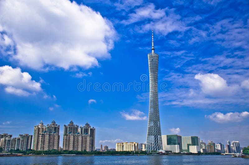 башня tv guangzhou стоковые изображения rf башня tv guangzhou стоковые изображения rf