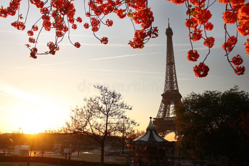 башня весны eiffel Франции paris стоковое изображение