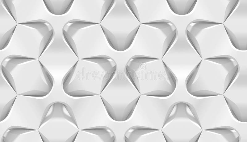 Белая абстрактная шестиугольная геометрическая картина Стиль бумаги Origami 3D представляя безшовную текстуру иллюстрация вектора