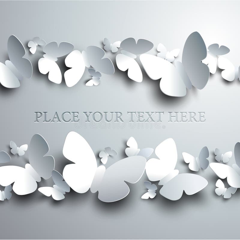 Белая предпосылка при горизонтальная рамка сделанная из выреза Butterflie бесплатная иллюстрация Белая предпосылка при горизонтальная рамка сделанная из выреза Butterflie бесплатная иллюстрация