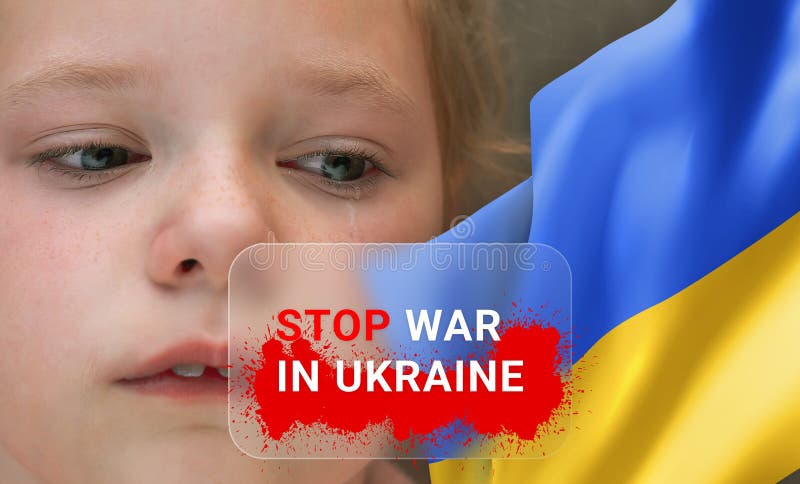без войны. надежды для мира. тревога и предчувствие. детеныш плачет. сохранить украину стоковая фотография