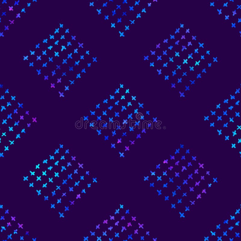 Безшовная картина с doodle и квадратом щетки Голубой цвет акварели на фиолетовой предпосылке Покрашенная рукой текстура усадьбы иллюстрация штока Безшовная картина с doodle и квадратом щетки Голубой цвет акварели на фиолетовой предпосылке Покрашенная рукой текстура усадьбы иллюстрация штока