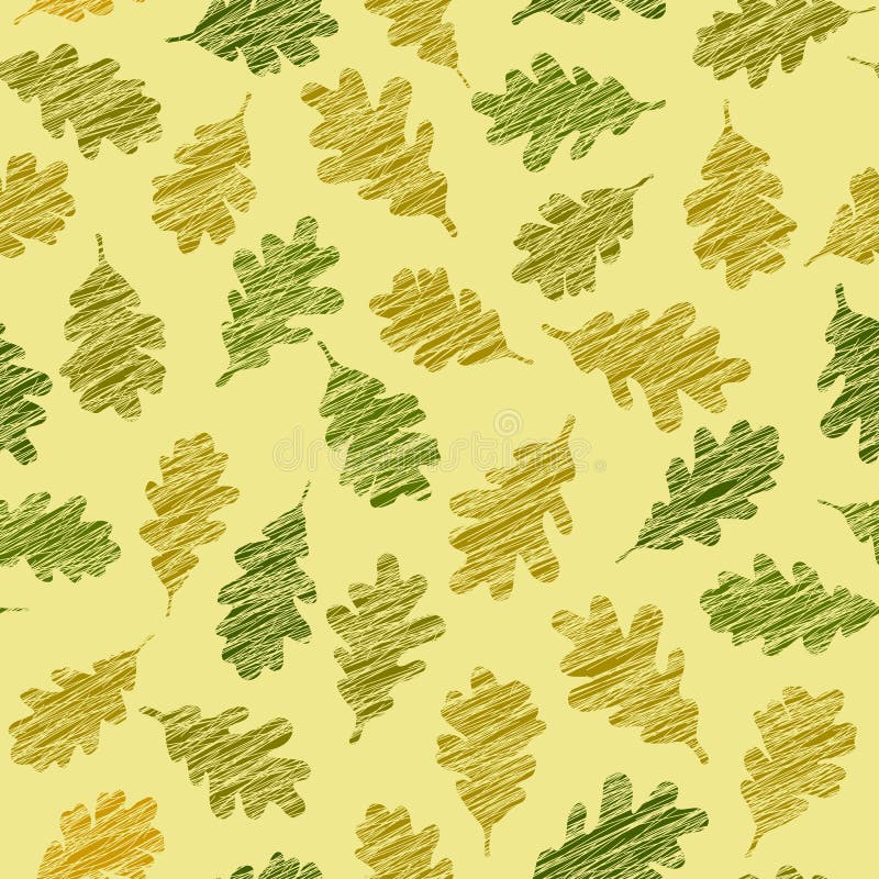 Autumn texture with scraped oak leaves. Seamless pattern. Grunge image. Green leaf backdrop. For wallpaper or printing on fabric. Plain endless background for decoration or wallpaper. Autumn texture with scraped oak leaves. Seamless pattern. Grunge image. Green leaf backdrop. For wallpaper or printing on fabric. Plain endless background for decoration or wallpaper.