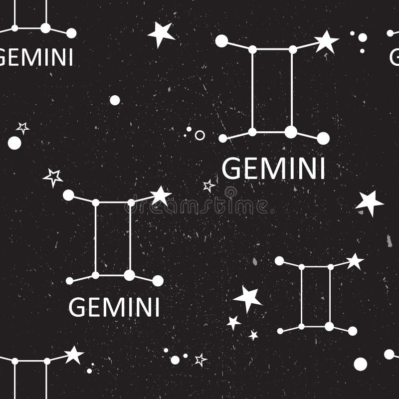 Безшовная картина со знаками зодиака, gemini иллюстрация вектора Безшовная картина со знаками зодиака, gemini иллюстрация вектора