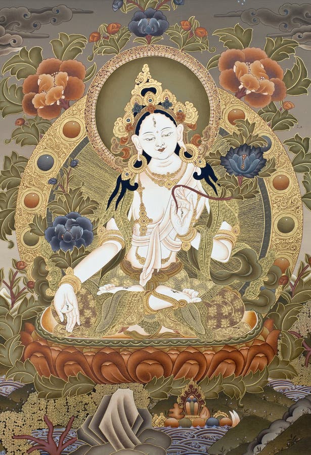 белизна tara tangka goddes тибетская