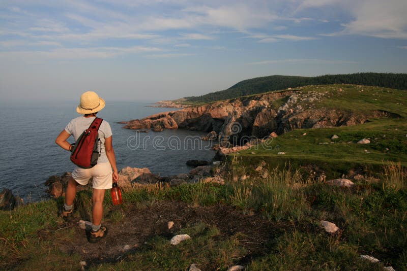 белизна пункта hiker стоковое фото