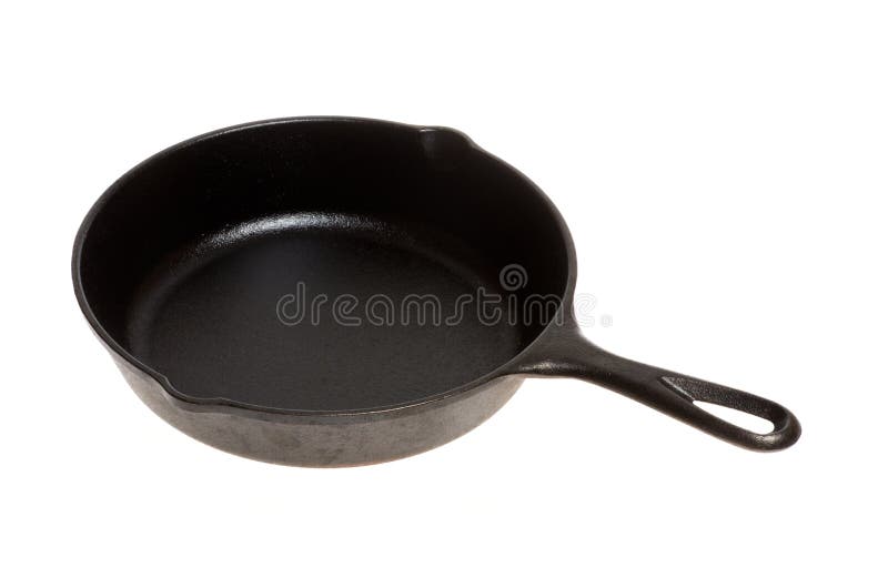 белизна сбора винограда skillet литого железа стоковая фотография