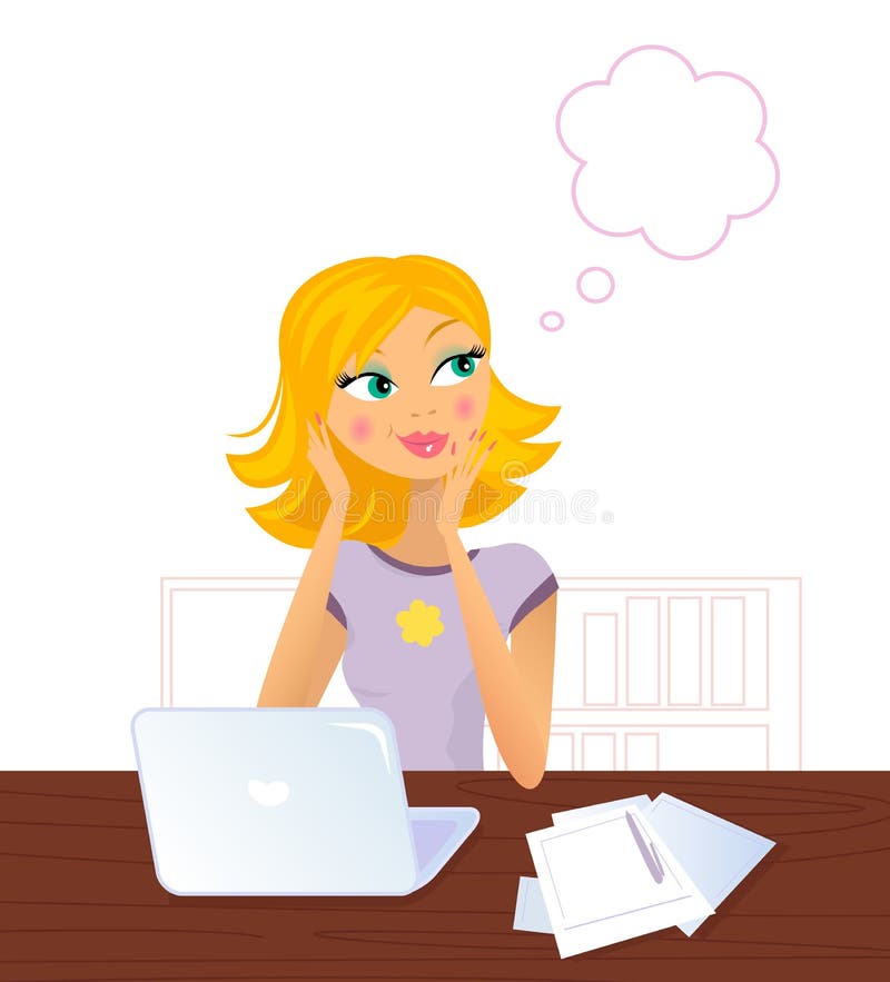 белокурая daydreaming счастливая сь женщина бесплатная иллюстрация белокурая daydreaming счастливая сь женщина бесплатная иллюстрация