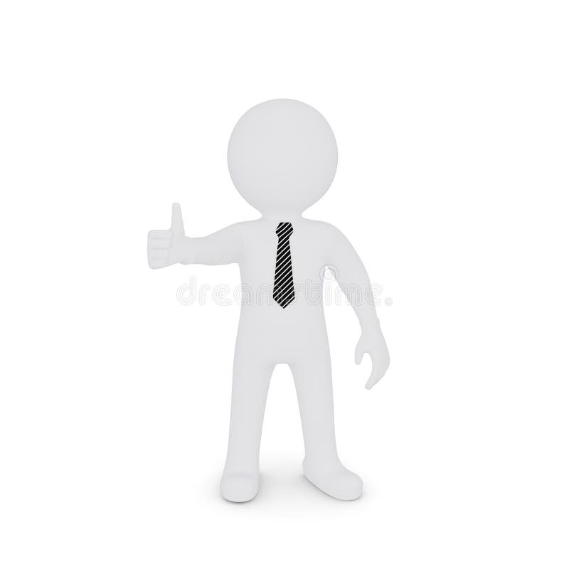 The white man stretched out his hand and raised his thumb. on white background. The white man stretched out his hand and raised his thumb. on white background
