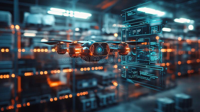 Беспилотник для будущих технологий бесплатная иллюстрация