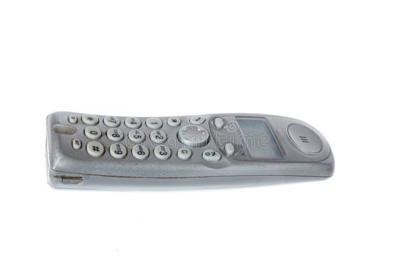 Бесшнуровой телефон назеиной линии dect серого цвета изолированный на белизне стоковые изображения Бесшнуровой телефон назеиной линии dect серого цвета изолированный на белизне стоковые изображения