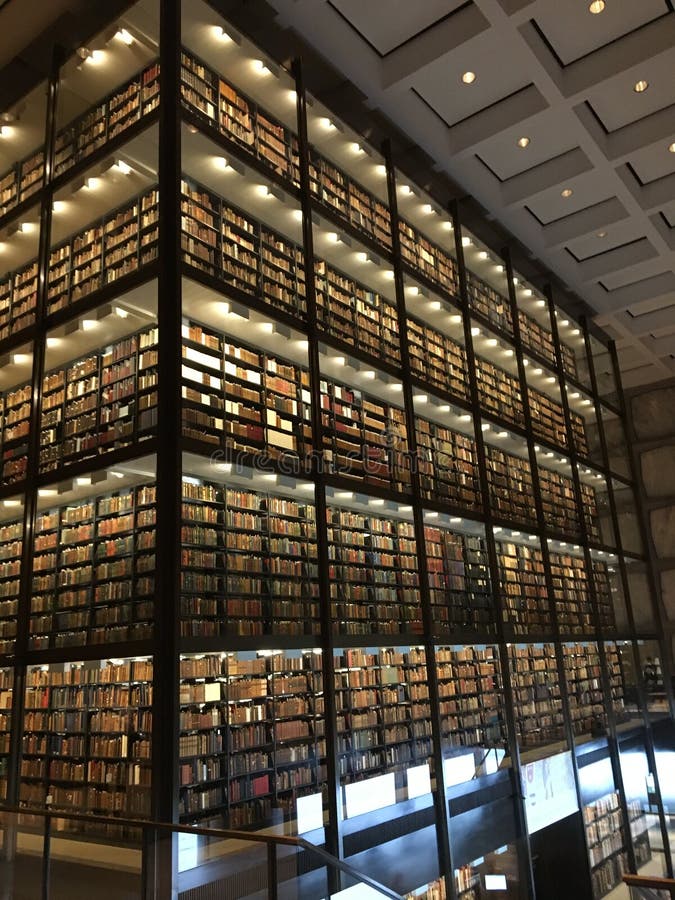 Rare books are kept in climate controlled shelves with indirect lighting at the Beinecke Rare Book & Manuscript Library on the campus of Yale University. Rare books are kept in climate controlled shelves with indirect lighting at the Beinecke Rare Book & Manuscript Library on the campus of Yale University