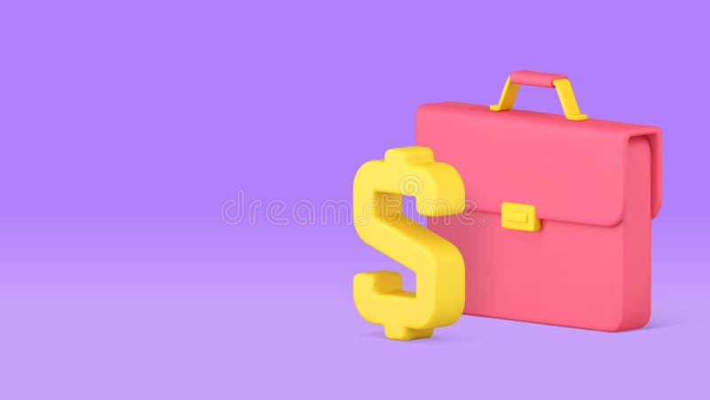 Бизнес портфель деньги доллар прибыль прибыль богатство баннер копировать пространство вектор бесплатная иллюстрация