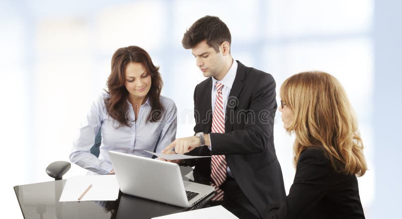 Business people working in group in the office. Business people working in group in the office