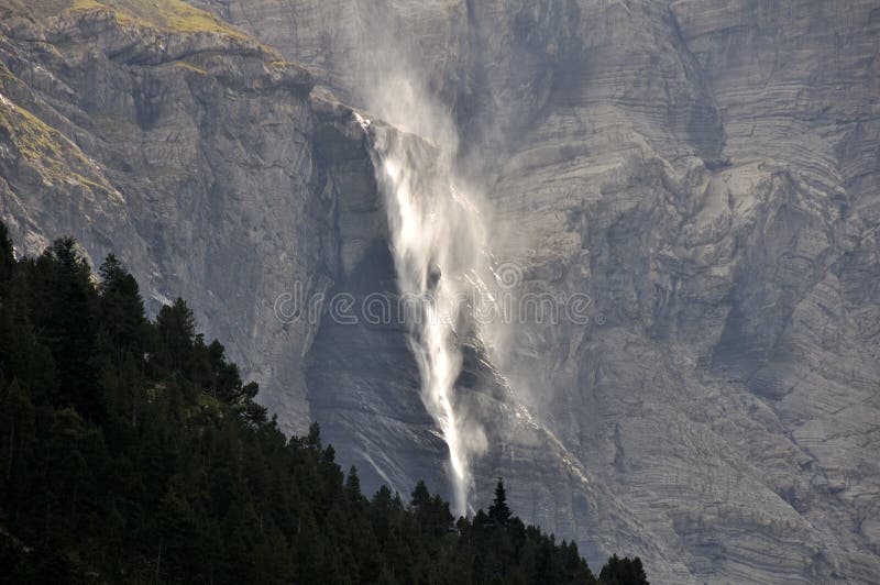 The big waterfall, Cirque of Gavarnie, Pyrenees (France). The big waterfall, Cirque of Gavarnie, Pyrenees (France)