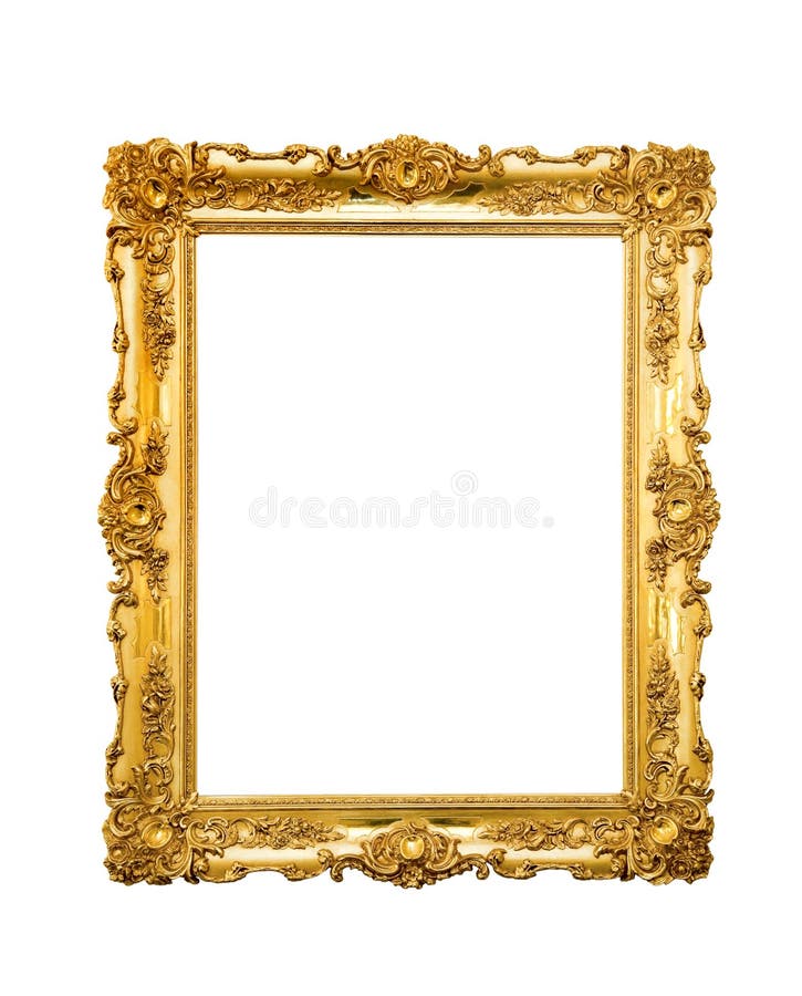 Ornate picture frame isolated on white. Ornate picture frame isolated on white