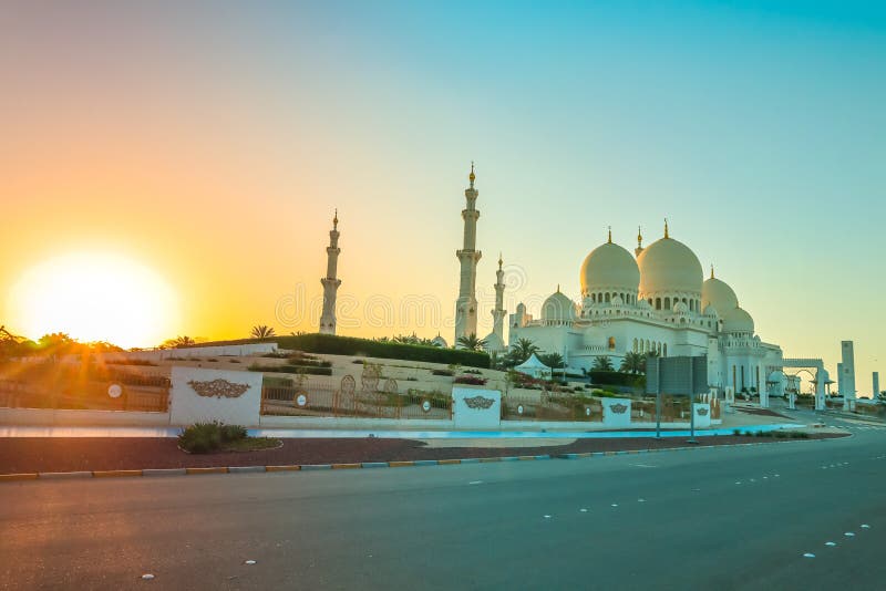 Большая мечеть шейха заеда стоковое фото