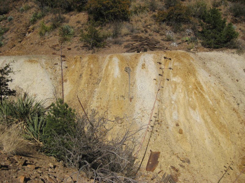 Large Tailings Pile of Abandoned Mine in Arizona Desert. High quality photo. Large Tailings Pile of Abandoned Mine in Arizona Desert. High quality photo