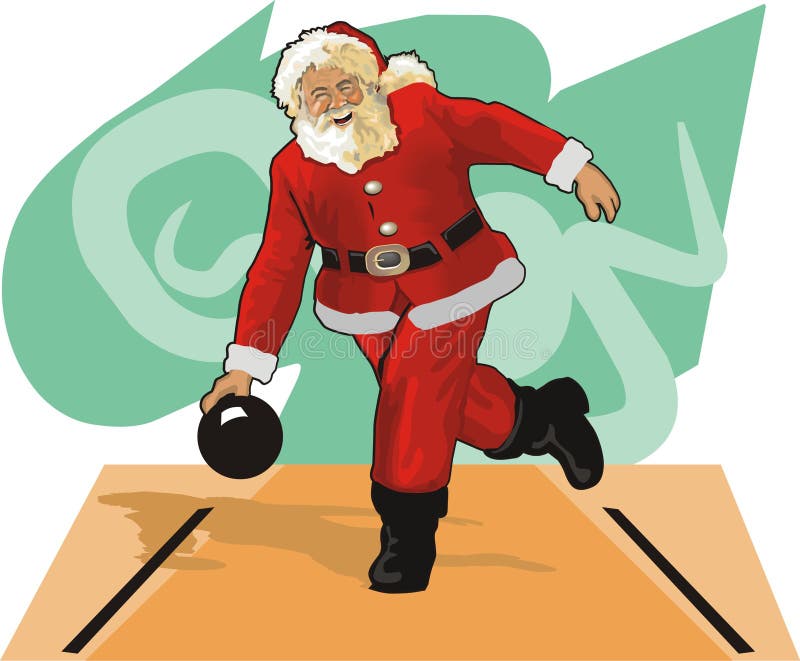 боулинг claus santa бесплатная иллюстрация боулинг claus santa бесплатная иллюстрация