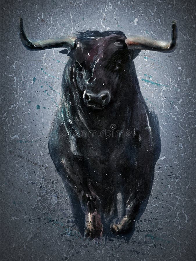 Буйвол с картиной акварели Bull предпосылки с печатью предпосылки, живой природы животных, диких и свободных живой природы для фу стоковые изображения rf Буйвол с картиной акварели Bull предпосылки с печатью предпосылки, живой природы животных, диких и свободных живой природы для фу стоковые изображения rf
