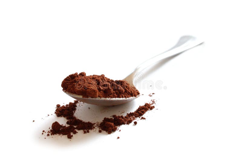 Cocoa powder isolated on white. Cocoa powder isolated on white
