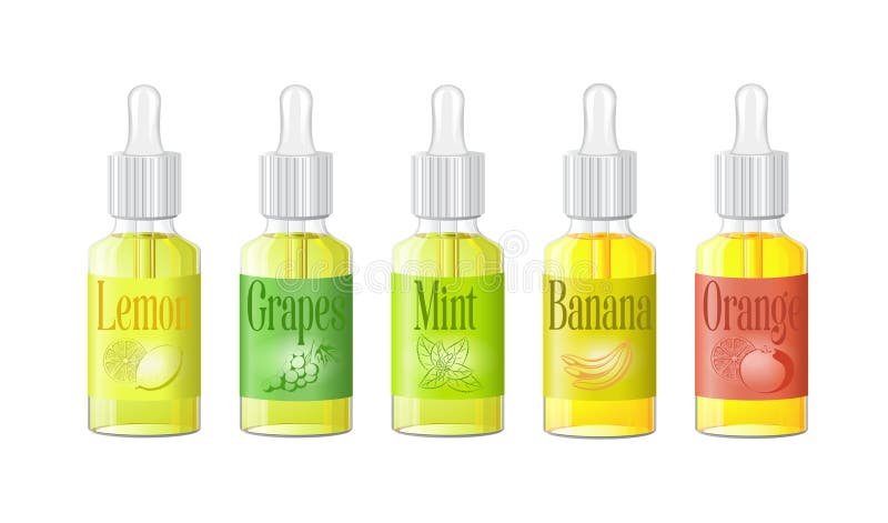 Бутылки Vape с жидкостью бесплатная иллюстрация Бутылки Vape с жидкостью бесплатная иллюстрация