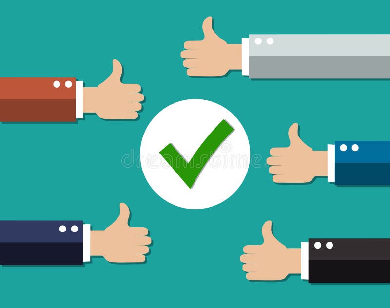 Владение рук Businessmans шаржа thumbs вверх иллюстрация штока Владение рук Businessmans шаржа thumbs вверх иллюстрация штока