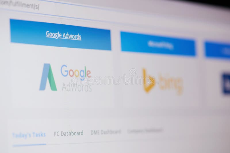 В приложении Google adwords salesforse стоковые фотографии rf