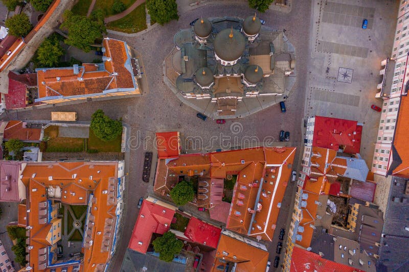 В результате снимок старого города Таллинна стоковое фото
