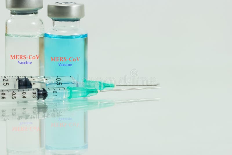 Вакцина в пробирках для стопа MERS-CoV стоковые фотографии rf Вакцина в пробирках для стопа MERS-CoV стоковые фотографии rf