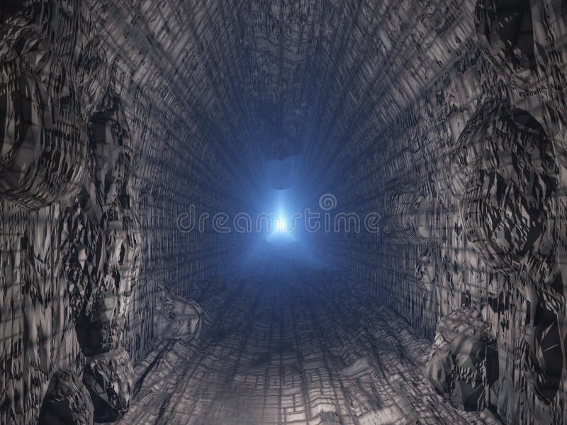 A cave or shaft looking up at the entrance. A cave or shaft looking up at the entrance.