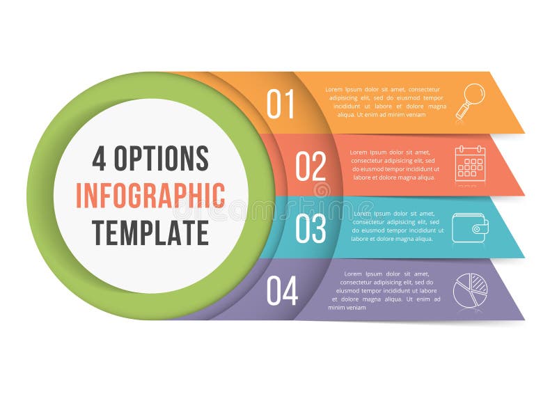 4 варианта Infographics иллюстрация вектора 4 варианта Infographics иллюстрация вектора