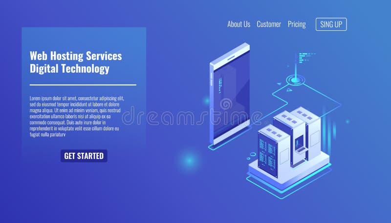 Вебсайт и weapplication хозяйничая, шкаф комнаты сервера, обмен данными, движение файла, мобильный телефон контрольной копии равн иллюстрация вектора Вебсайт и weapplication хозяйничая, шкаф комнаты сервера, обмен данными, движение файла, мобильный телефон контрольной копии равн иллюстрация вектора